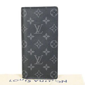 LOUIS VUITTON Portefeuille Brazza Long Wallet Monogram Eclipse BK
